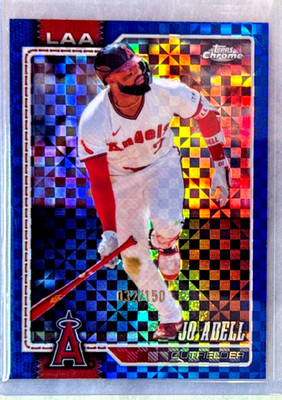 Jo Adel l2026 Topps Chrome Baseball Blue Refractor Card-#32 /150 Angels