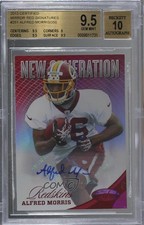 2012 Certified Mirror Red Signatures Alfred Morris BGS 9.5 GEM MINT Auto 0c3