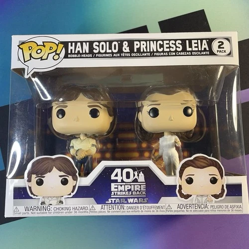 Funko Pop! Star Wars - 2-Pack - Han Solo & Princess Leia - 40th Anniversary!