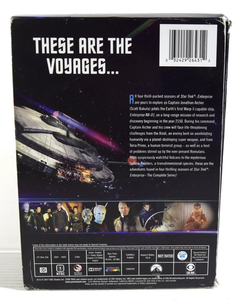 STAR TREK ENTERPRISE The Complete Series (DVD) Boxed Set - VERY GOOD - Image 3 of 4