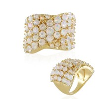 Cavill Welo Opal Ring 3,789Ct Vergoldet 925 Sterlingsilber Damen Schmuck-