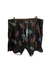 Rip Curl Mirage Board Shorts Me 40 Black Pineapple Tropical Surf Swim Trunks