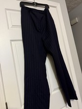 VTG Sag Harbor Pants 100 Pure New Wool BluePin Stripe 16 Classic, Stunning