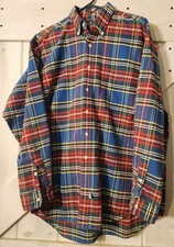 Vintage 90s Polo Ralph Lauren Plaid Button Down Shirt. The Big Oxford. Size L.