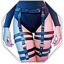 Leather Leg Harness Rave Thigh Garter Belt Fashion Body Accessories for Women 4