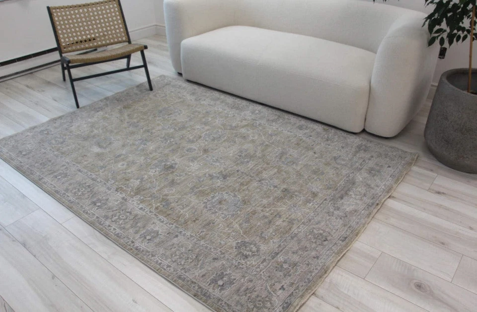 Alfombra resistente a las manchas Southwestern Power Loom dorada de 5' X 8' Foto 4 de 4