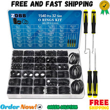 32 Size 1540 Pcs O Rings Assortment Kit Metric Nitrile Rubber Oring Set with 4 P