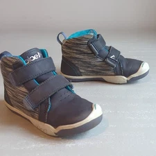 PLAE Max Kids Sneakers Blue Gray Leather size 10