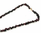 Vintage Red Garnet Necklace Tumbled 5-7mm Beads With 14k Yellow Gold Clasp 18”L — photo 5