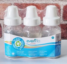 Evenflo Feeding Classic Twisted Glass Bottle Clear, 3-Pack, 4 Ounces