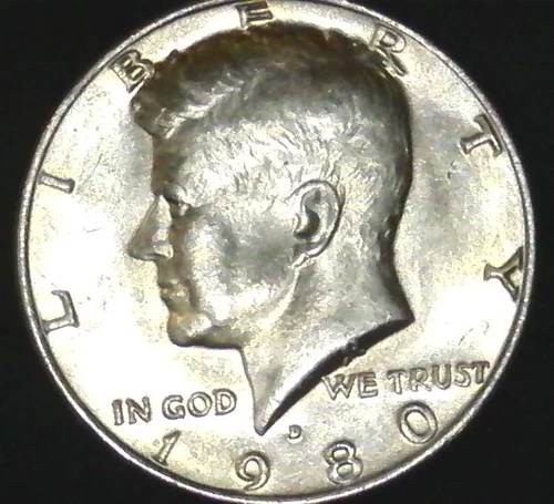1980-D  Kennedy Half GEM-BU (HIGH MS) BETTER DATE #KD1