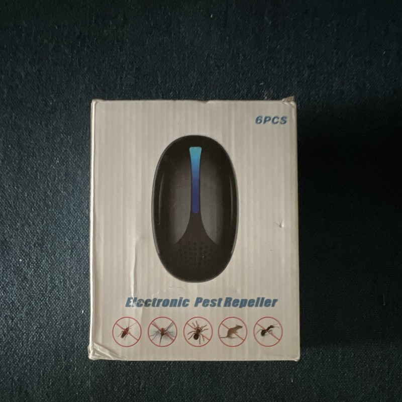 Plug-In Electric Pest Repeller 6-Pack Black for Mosquito, Mouse, Roach