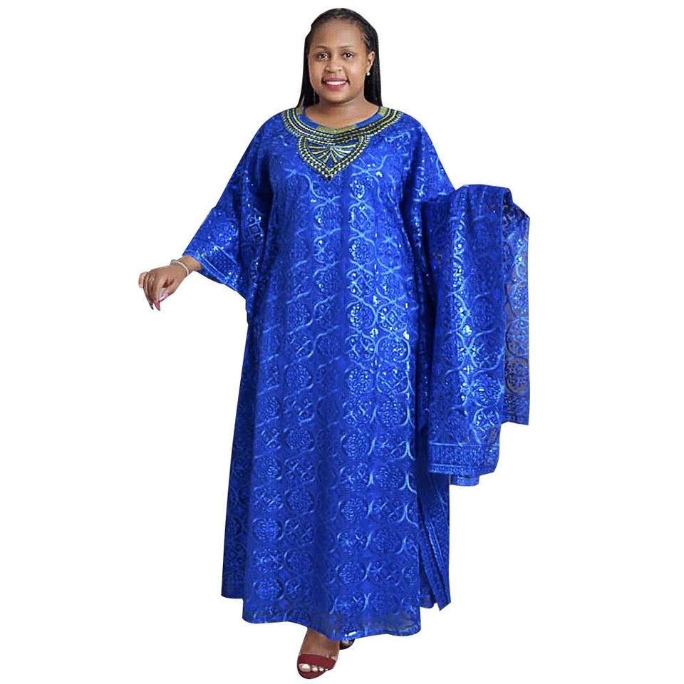 African Dashiki Abaya Soft Design Islam Femme Loose Dress main image 1