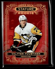 2022-23 Upper Deck Stature Photo Variant Red Valtteri Puustinen 14/33 Pittsburgh
