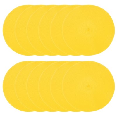 12 Stück 9 Zoll Spot Markers Rutschfeste Bodenpunkte Agilitätsmarker Gelb