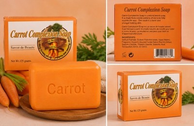 3/BiG soap 200mg Beauty Soap Complexion Bar Carrot Scent Face Body All Natural