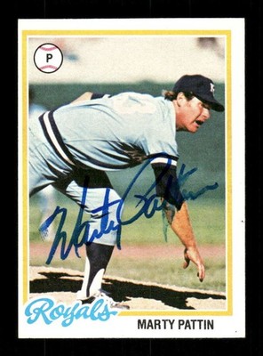 1978 Topps  #218 Marty Pattin  signed autograph EX, blue sharpie, dec'd EAA1 bxc