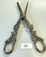 Original RARE ANTIQUE c1800 PAIR ENGLISH CAST FOX GRAPE SCISSORS VERY OLD