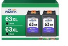Higher Yield 63Xl Black Ink Cartridges 2 Pack Replacement for Hp Ink 63 Xl #10