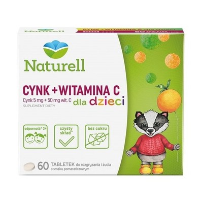NATURELL Zink + Vitamin C für Kinder, 60 Kautabletten