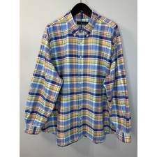 Ralph Lauren Spring Plaid Oxford Button Down Shirt Pony Logo Men's 4X Big