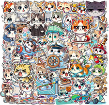 100 Pcs Cute Cat Meme Stickers   Funny  Durable Waterproof Vinyl Stickers for L