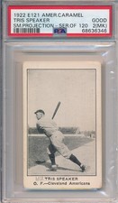 1921 E121 AMER. CARAMEL 120 - TRIS SPEAKER - PSA 2(MK) GD (SVSC) NEWLY GRADED!