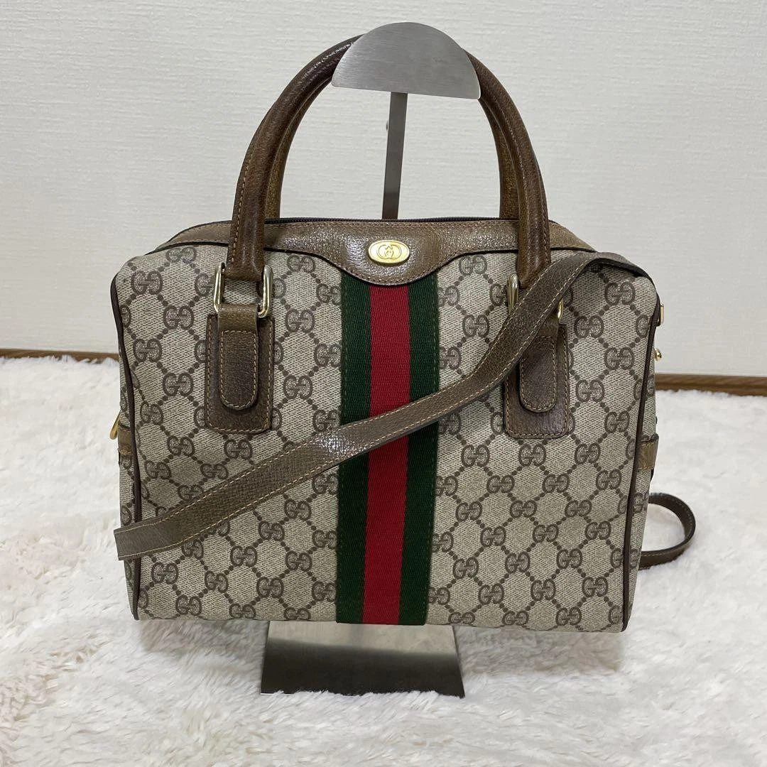 Gucci ancien sac bandoulière 2 voies cuir PVC authentique occasion