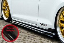Cup3 Seitenschweller Sideskirts aus ABS für VW Golf 7 GTI TCR Schwarz Glanz