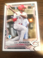 IVAN JOHNSON 2021 BOWMAN 1st EDITION CARD BFE-149 REDS (FIRST PROSPECT BASE)