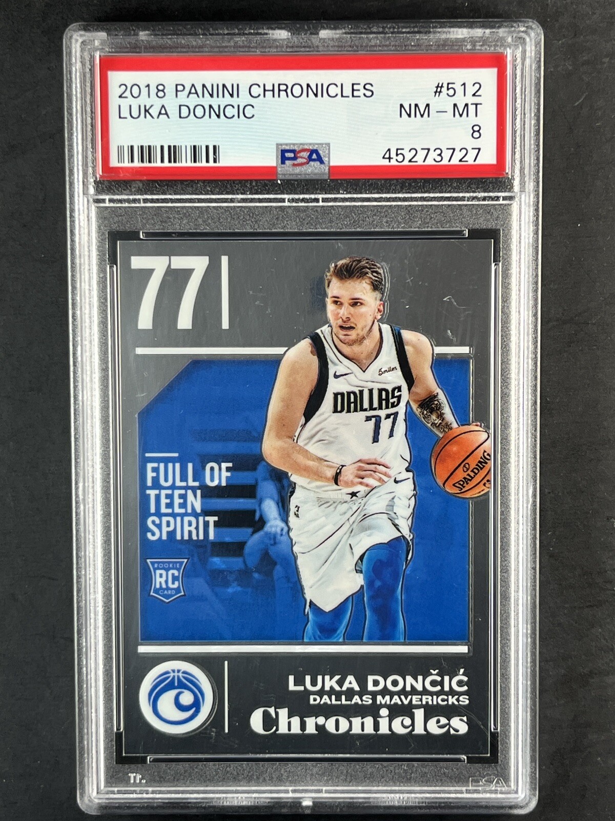 Luka Doncic Rookie Card 2018-19 Panini Chronicles #512 PSA 8🔥