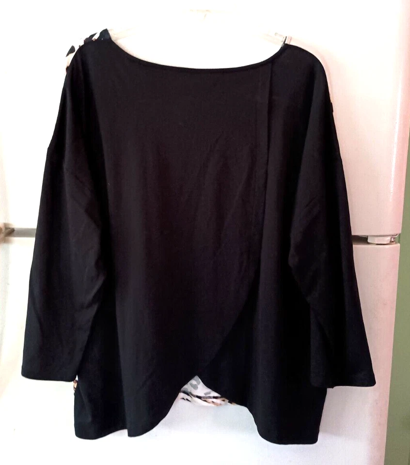 MUJER CHICO'S ZENERGY COLORBLOCK RAYAS ANIMAL PRINT TOP OVERSIZE TALLA 3 XL Foto 4 de 4