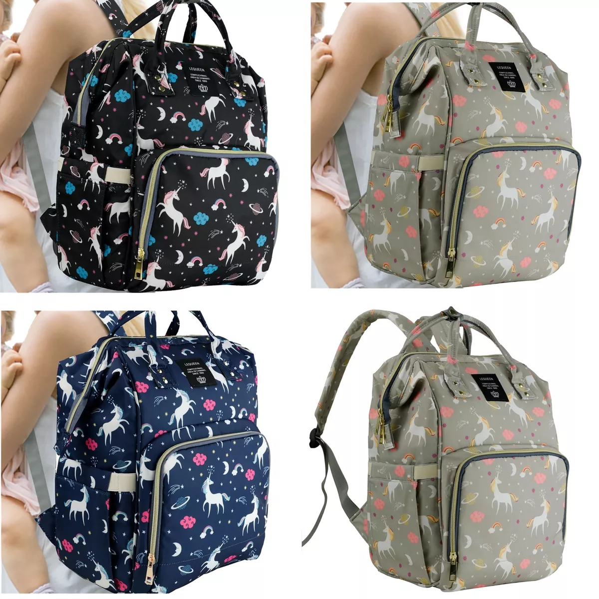 Large Mummy Baby Nappy Diaper Bag Backpack Mom Changing Travel Bag Multi  use