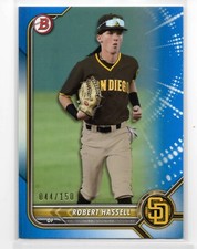 Robert Hassell 2022 Bowman Prospects Blue Paper Rookie Card /150