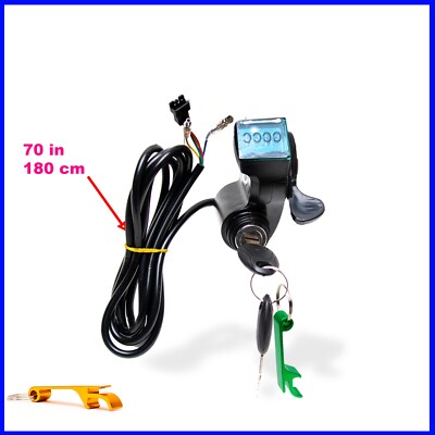 Display Throttle LCD  & Ignition Key Switch Voltmeter Display  Electric Scooter