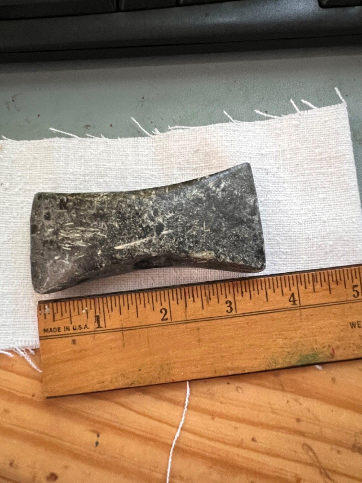 undrilled bannerstone early man indian artifact fine spotted stone eBay