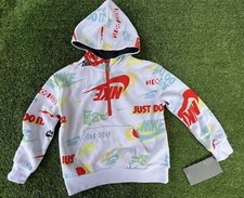 Nike NEW Hoodie 1/4 Zip Sweatshirt Boys Sz 4T Loose Fit Just Do It NWT 4