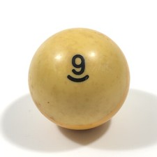 Pool Ball 9 Yellow Single Individual Billiard 2 1/4 Replacement Vintage