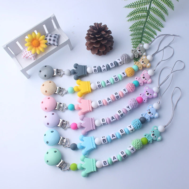 Dummy Clip Baby Boys Girls Pacifier Soother Chain Holder Strap Clips Silicone ~⇓ - Image 2 of 4