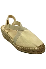 Toni Pons Women's Espadrille Wedge Mules Ter Ecru Linen
