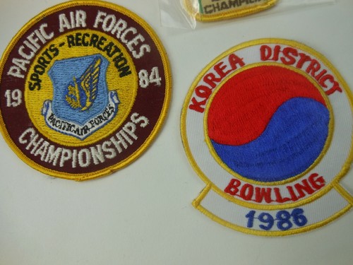 3 Old Patches 1984 Pacific Forces Championship Korea District Bowling - Picture 3 of 4