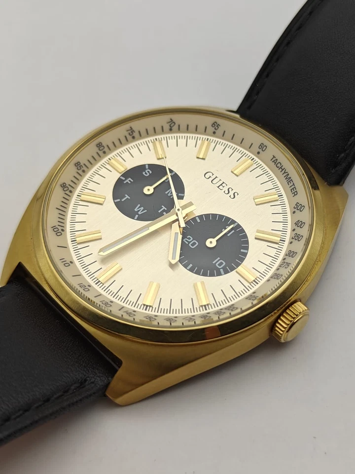 Guess Reloj Hombre Blazer Analógico Cuarzo con Correa de Cuero GW0212G1 Relleno de Oro Foto 3 de 4