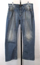 7 Seven Distressed Blue Jeans Bootcut Relaxed Fit  Men's SZ 36 x 32