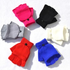 Thermal Knitted Fingerless Gloves Warm Winter Half Finger Gloves for Men Women  