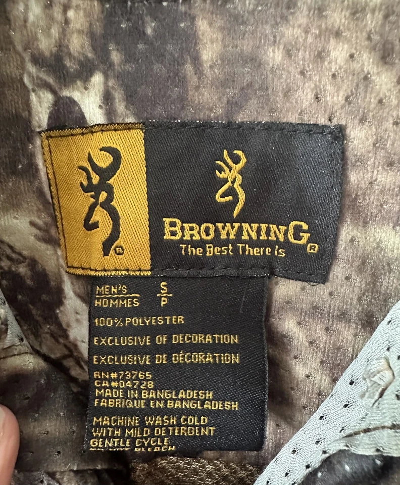 Browning Mossy Oak Breakup Men’s Vented Hunting Shirt Short Sleeve Size Small - Image 4 of 4