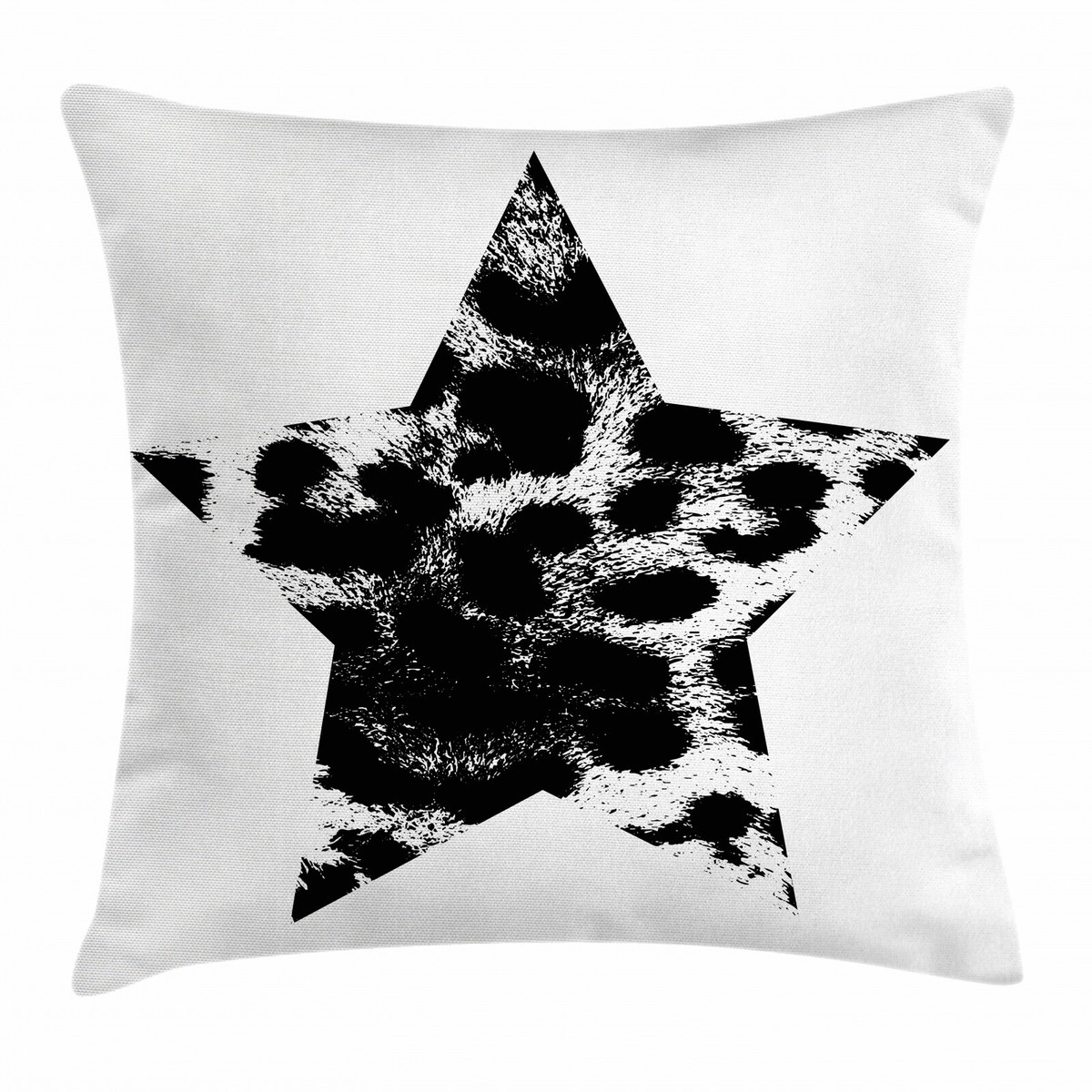 Leopard Print Throw Pillow Cushion Cover Star Shape Grunge UK