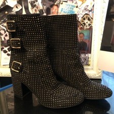 Laurence Dacade Merli Studded Suede Boots Sz 36.5  $1260