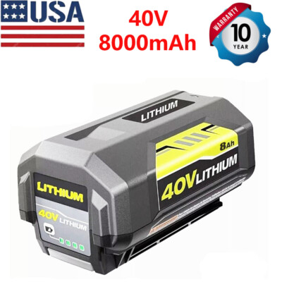 For RYOBI 40V 8.0Ah Lithium-Ion High Capacity Battery  RY40200 RY40403 RY40204