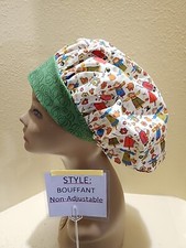 Scarecrows fall Women's Bouffant Surgical Scrub Hat/Cap Handmade