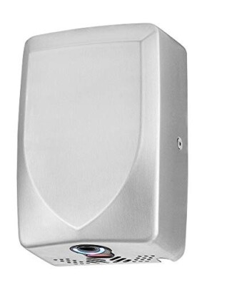 SILBER ECO SCHNELLER HÄNDETROCKNER AUTOMATISCH ELEKTRISCH SCHLANK HIGH SPEED SCHULE BÜRO